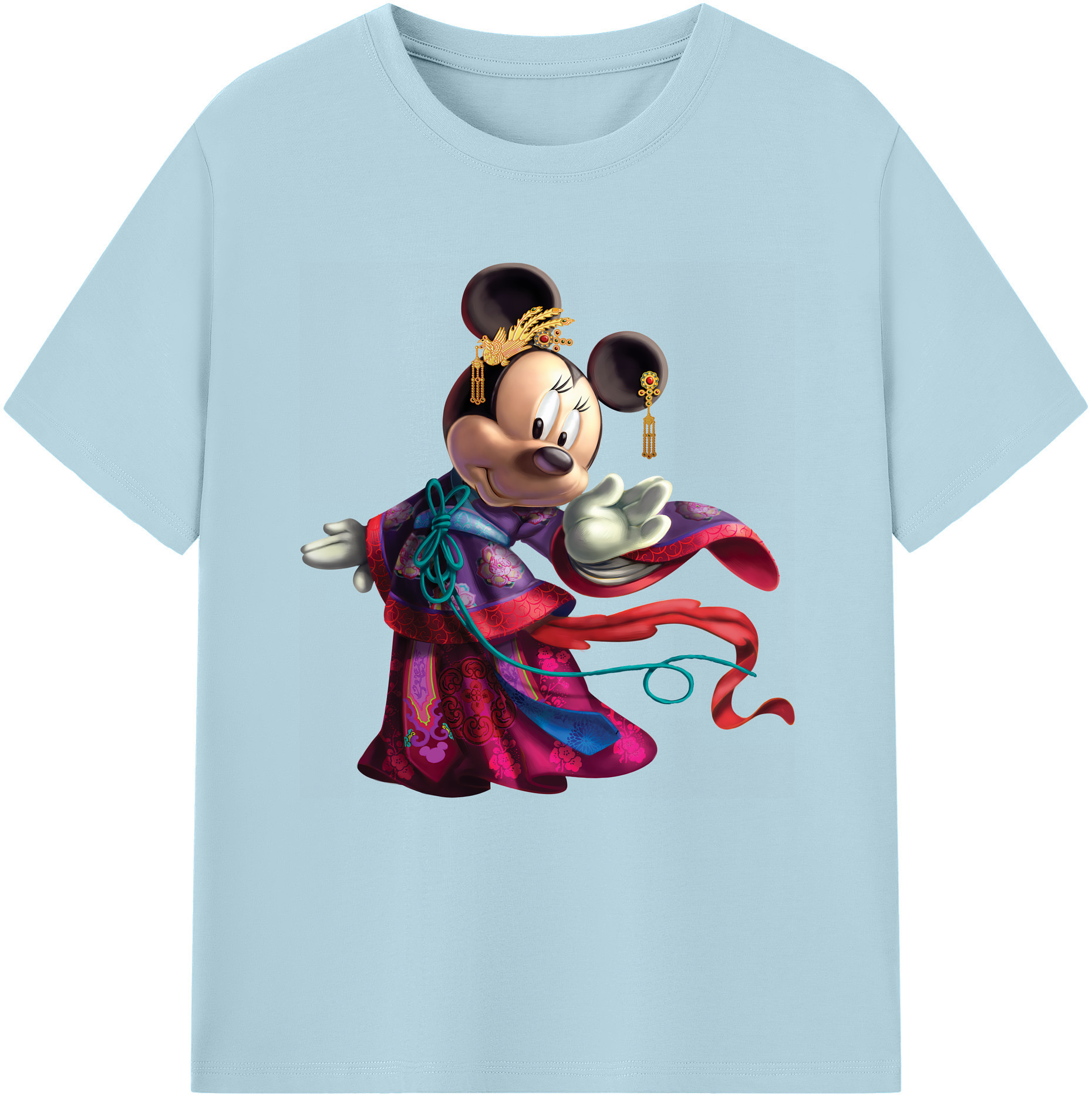 （画像用） ミッキーマウス Mickey Mouse 綿100％半袖Tシャツ（フロントプリント）